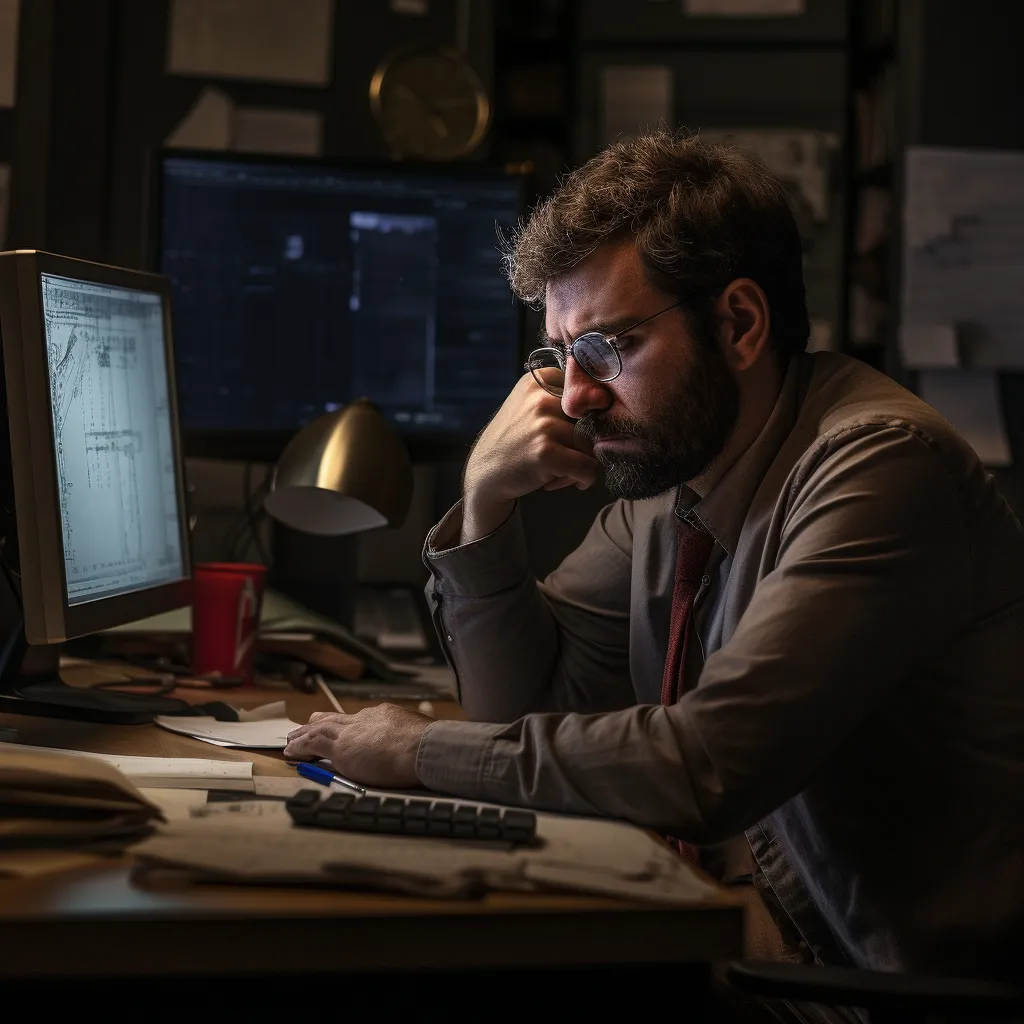 VDCOM - Choix Fibre Optique (2) - un homme travaillant sur son ordinateur